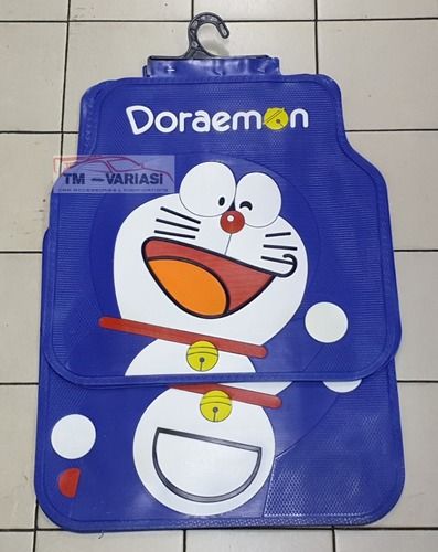 Karpet Mobil Universal Motif Doraemon Full Body Dasar Biru