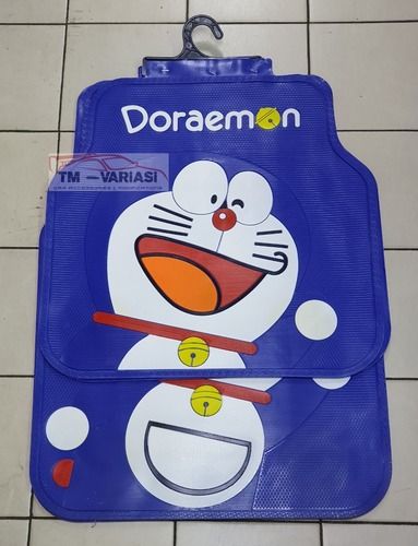 Karpet Mobil Universal Motif Doraemon Full Body Dasar Biru