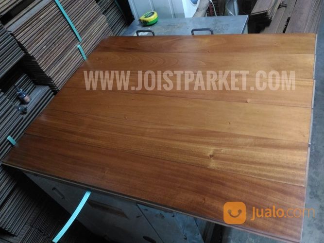 LANTAI KAYU PARKET MAHONI SOLID