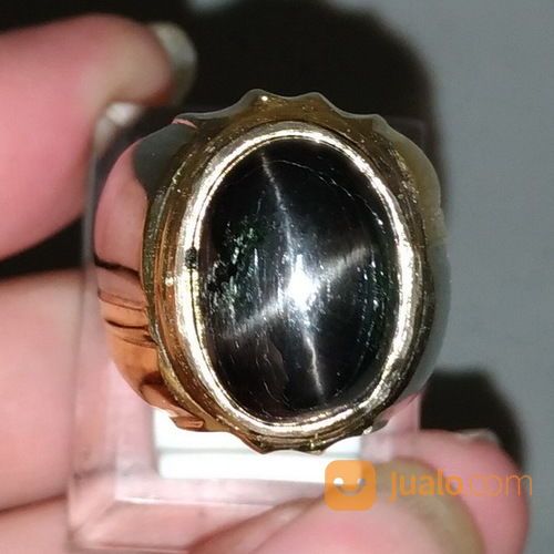 Cincin Batu Akik Nilam Star Diopside 4 Ray Asli Surakarta Jualo