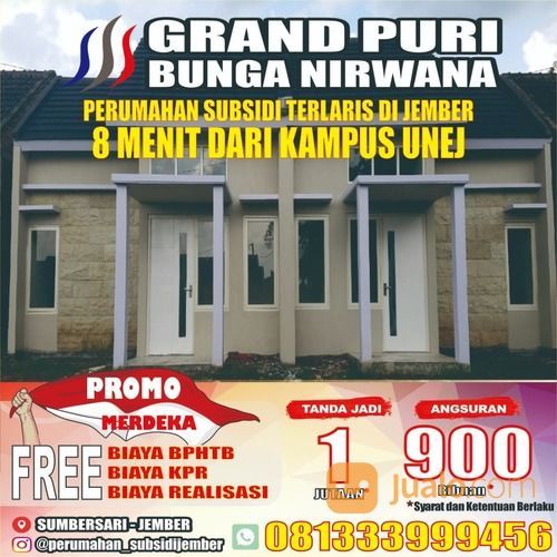 RUMAH SUBSIDI GRAND PURI BUNGA NIRWANA SUMBERSARI