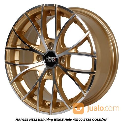 Velg NAPLES H552 HSR R15X65 H4x100 ET38 GOLD/MF