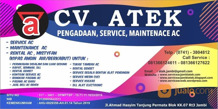 Layanan Service AC Jambi CV ATEK