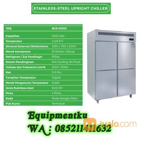 STARCOOL STAINLESS STEEL UPRIGHT CHILLER BGS-1000C di Kota Jakarta ...