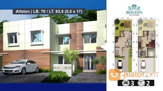 Rumah Ready Stock Puri Surya Jaya Cluster Boston Type Allston