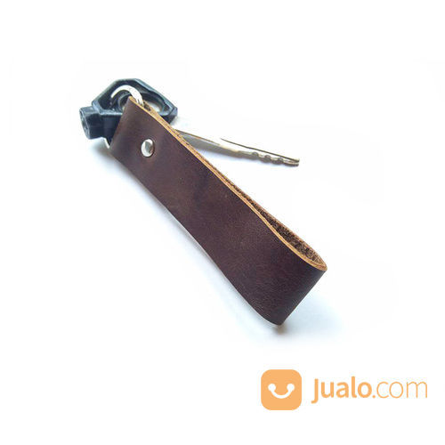 Gantungan Kunci Kulit Asli Warna Coklat Garansi 1 Tahun - Gantungan Kunci Kulit. Key Chain -