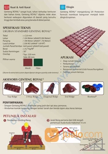 Top Ridge ROYALRoof / Nok Royal Roof / Wuwung Royal Roof / Atap UPVC