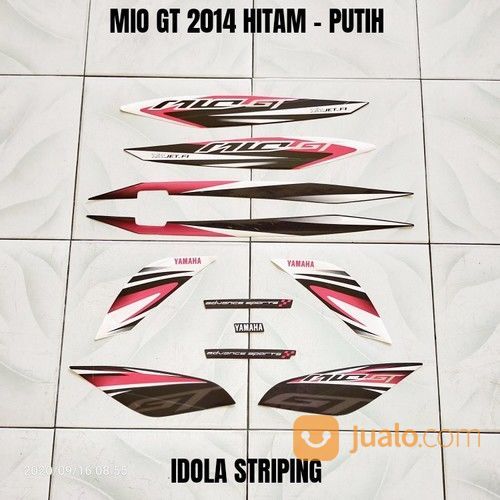 Striping Mio GT 2014 Hitam - Putih