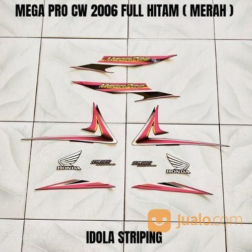 Striping Mega Pro CW 2006 Full Hitam ( Merah )