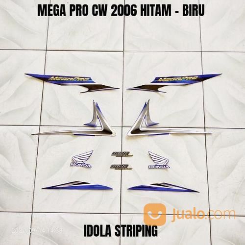 Striping Mega Pro CW 2006 Hitam - Biru