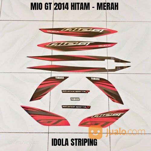 Striping Mio GT 2014 Hitam - Merah