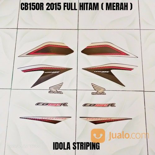 Striping CB150R 2015 Full Hitam ( Merah )