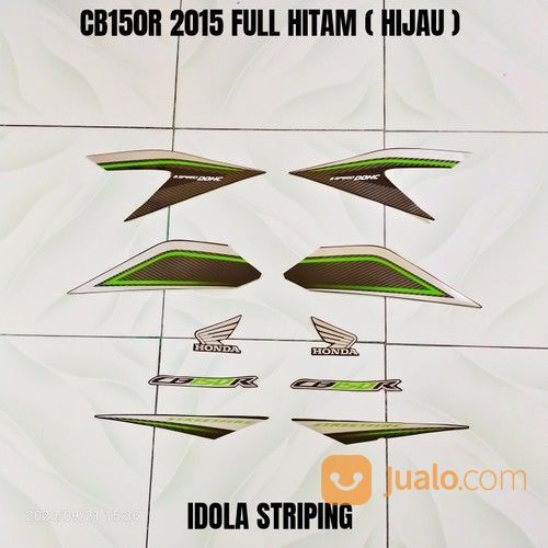 Striping CB150R 2015 Full Hitam ( Hijau )