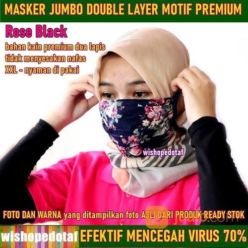 Masker Wanita Premium Kain Super Jumbo Motif