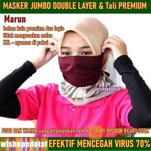 Masker Kain Jumbo Premium Tali Panjang Besar