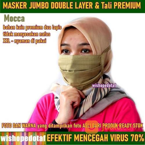 Masker Kain Jumbo Premium Tali Panjang Besar