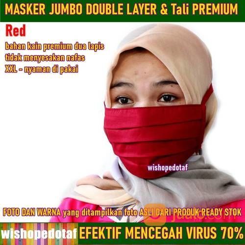 Masker Kain Jumbo Premium Tali Panjang Besar