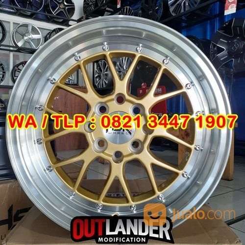 TOKO VELG MOBIL SEMARANG READY VELG TIPE LEMANS U272 HSR R15X7 H8X100-114,3 ET38 GOLD/ML