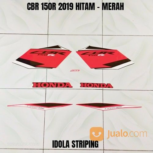 Striping CBR 150R 2019 Hitam - Merah