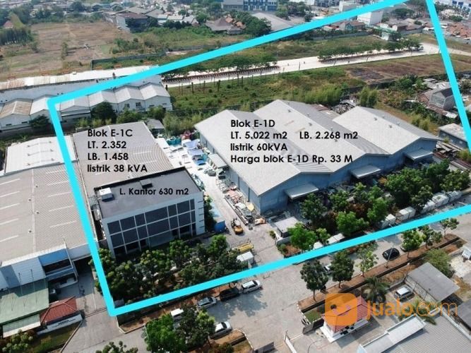 Tanah Dan Bangunan Ex Pabrik, Ada Kantor, Gudang, Workshop Dan Parkiran