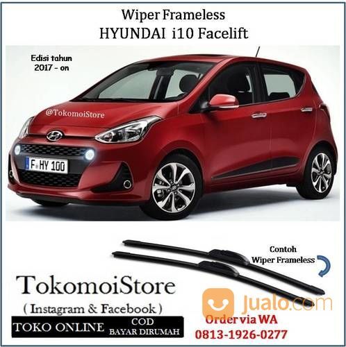 Wiper Frameless Hyundai I10 Facelift 2017 2018 2019 On