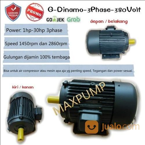 Dinamo Elektro Motor MAXPUMP 18.5Kw 25Hp 3Phase 4pole Dynamo Listrik