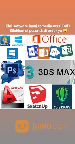 DVD Software Installer Windows, Photoshop, Corel, Autocad, 3ds Max, Corel Draw, Ms Office