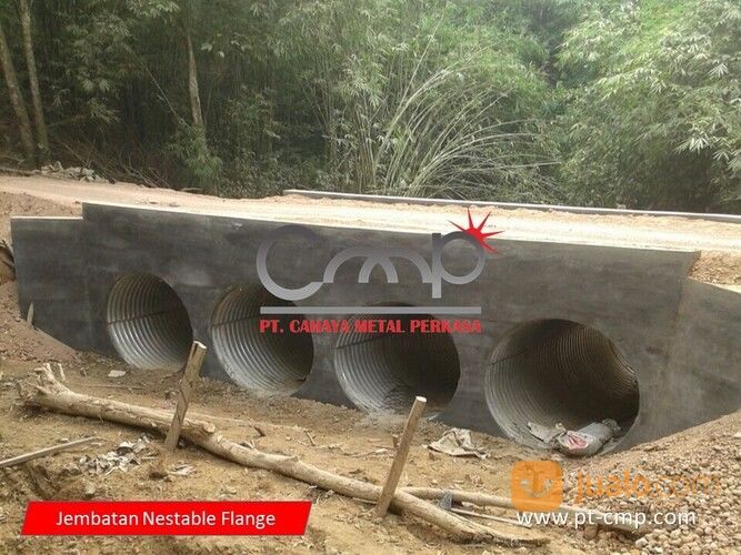 Jembatan Steel Structure Culvert Besi Galvanis Armco