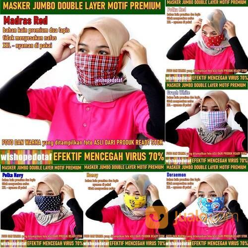 Masker Premium Kain 2 Layer Big Size BerMotif