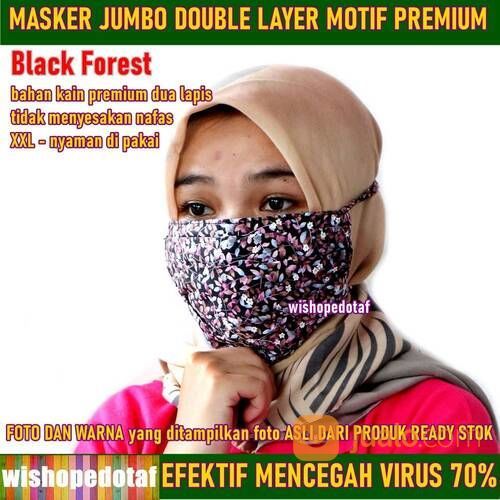 Masker Motif Kain Premium Jumbo Anti Virus