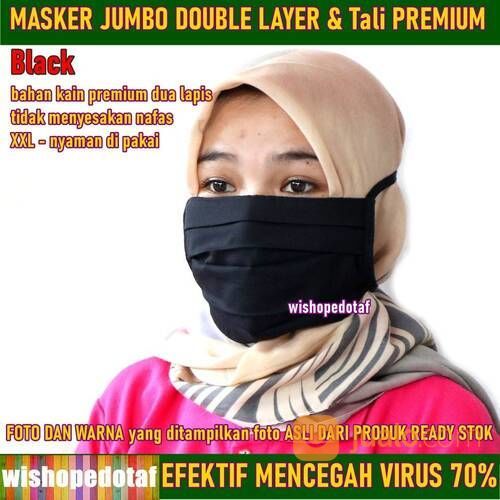 Masker Premium Kain 2 Layer Big Size