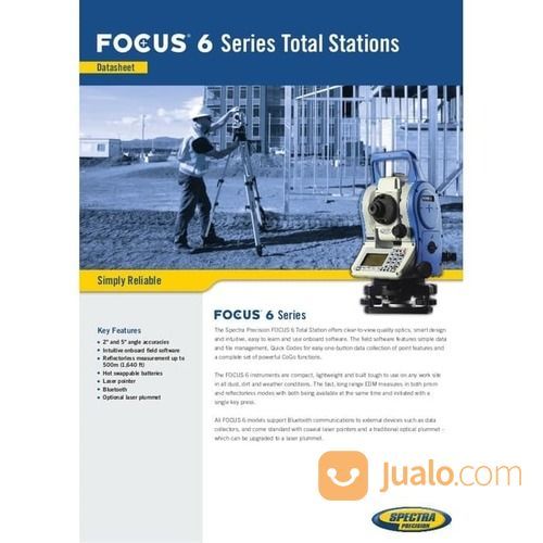 Total Station Spectra Focus 6 Acuracy 5" + Garansi 1 Tahun