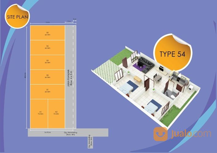 Perumahan Murah Type 54 Di Jalan SM Raja Medan Amplas