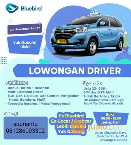LOWONGAN KERJA SUPIR TAKSI BLUE BIRD