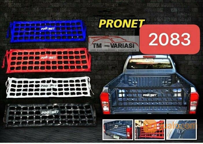 Pronet High Performance Tailgate Net Jaring Cargo Net Bagasi Belakang Merah