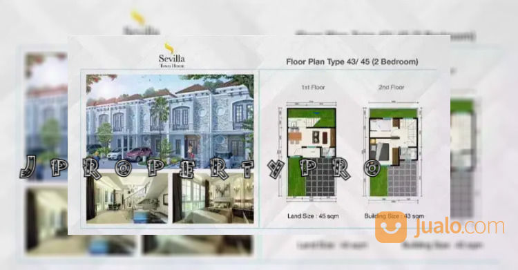 Rumah 2 Lantai Sevilla Townhouse Jababeka Cikarang Selangkah Dari Jalur Pantura