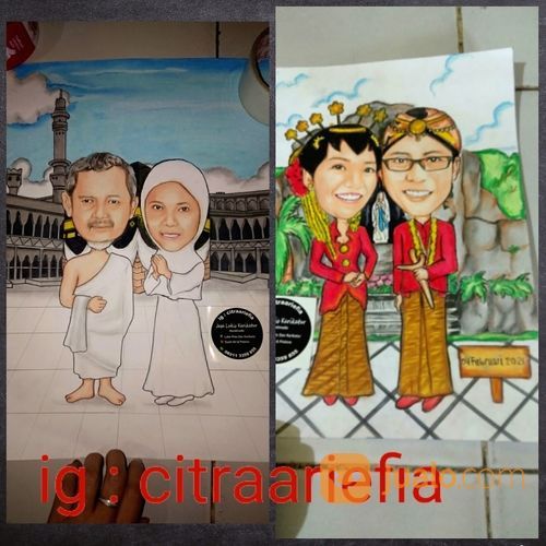 Kado Ultah Kado Anniversary Kado Farewell Lukisan Sketsa Wajah