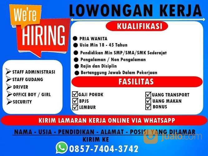 Info Lowongan Kerja Terbaru Helper Gudang Depok Jualo