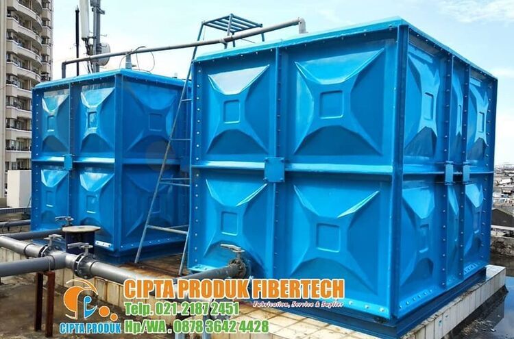 Tangki Air Panel-Fiberglass-Warna Biru