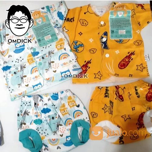 Baju Bayi Setelan Pendek New Born Bermerek Libby Baru Murah