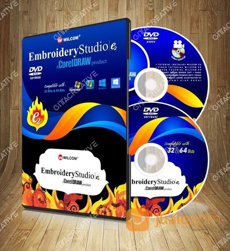 DVD + Flashdisk (Video Tutorial Desain Bordir Baju Koko Dengan Wilcom ES & Software Wilcom ES E2.0)