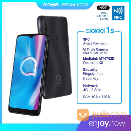 Alcatel 1S Smartphone [ Ram 3GB / Rom 32GB ] Garansi Resmi, Grey.