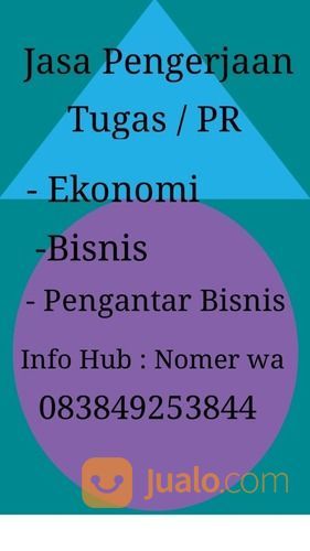 Jasa Pengerjaan Tugas/ PR Ekonomi / Bisnis Dalam Bhs Indonesia / Bhs Inggris