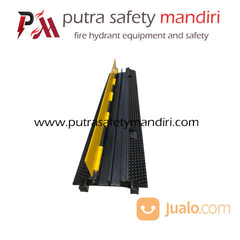 CABLE PROTECTOR 2 JALUR PELINDUNG KABEL LISTRIK LANTAI MODEL SPEED HUMP RUBBER PORTABLE