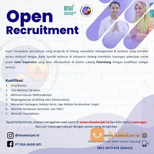 Lowongan Kerja Sales Supervisor Bank Syariah Indonesia (BSI) Kota ...