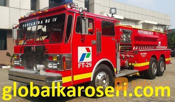 perbaikan rekondisi mobil pemadam kebakaran fire truck karoseri