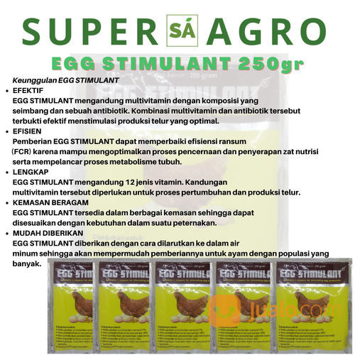 Egg Stimulant - 250gram - Vitamin Untuk Ayam Petelur Dan Ayam Pedaging - Meningkatkan Hasil Panen