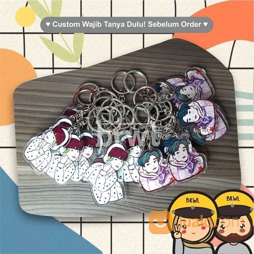 Gantungan Kunci Akrilik Grosir Anime BTS Custom Luasan 15cm Murah
