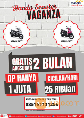 PROMO HONDA BEAT SERIES 2021 DP 1 JUTA