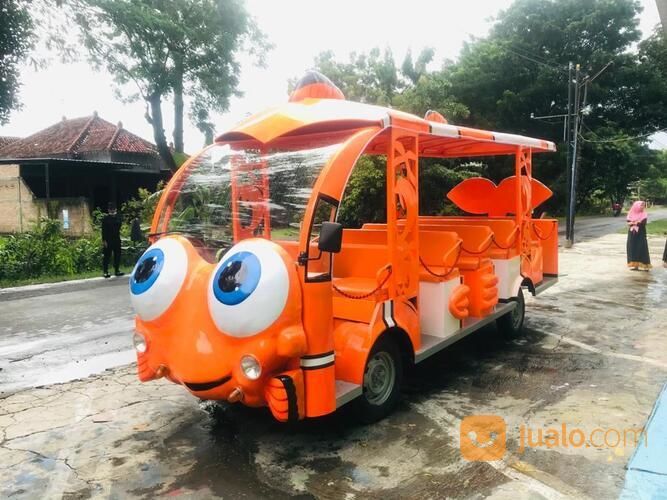 Kereta Mini Wisata Karakter Nemo, Dolphin, Dog, Kucing, Doraemon, Panda, Dll.